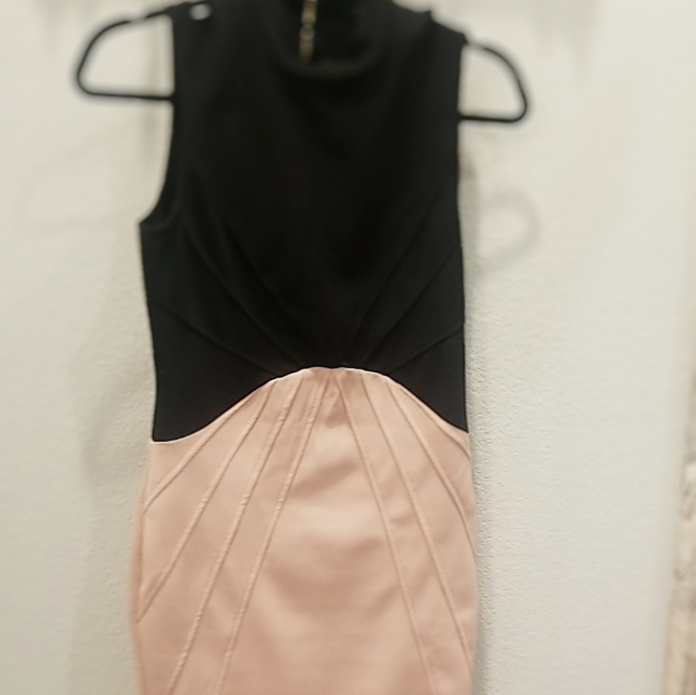 Mauve and black dress